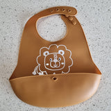 Toddler Silicone adjustable Bib with button.