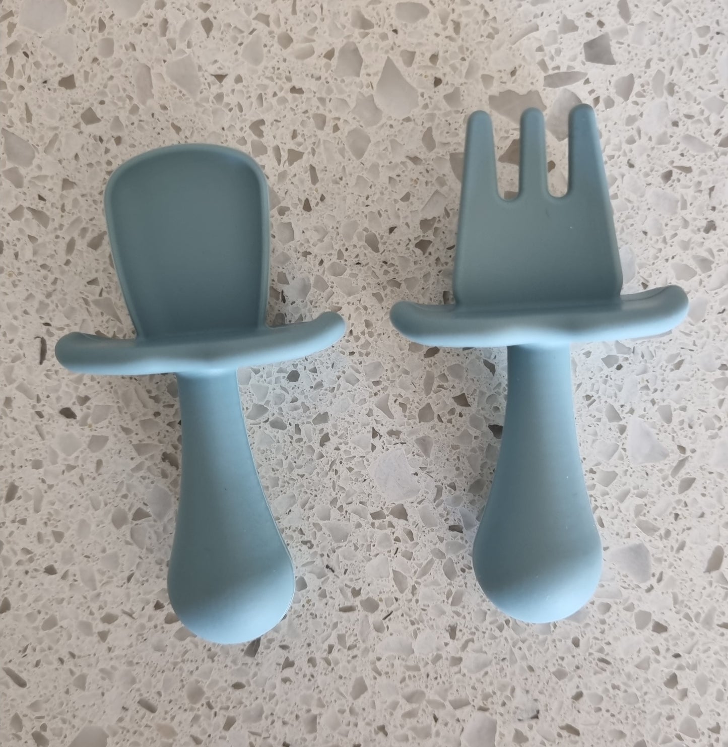 Soft Silicone Snack Time Fork & Spoon Set