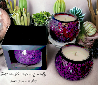 Pure Soy mosaic candle