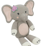 Delightful knitted toys with a gentle jiggling rattle.