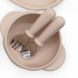 S/2 ergonomic silicone handle cutlery