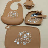 Silicone 7 piece dinner set for babies