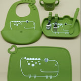 Silicone 7 piece dinner set for babies