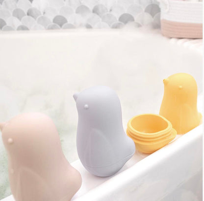 Bath Time Set of 3 BPA Free silicone birds.