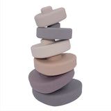 Stackable tower in BPA Free food grade silicone Heart shape