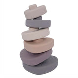 Stackable tower in BPA Free food grade silicone Heart shape