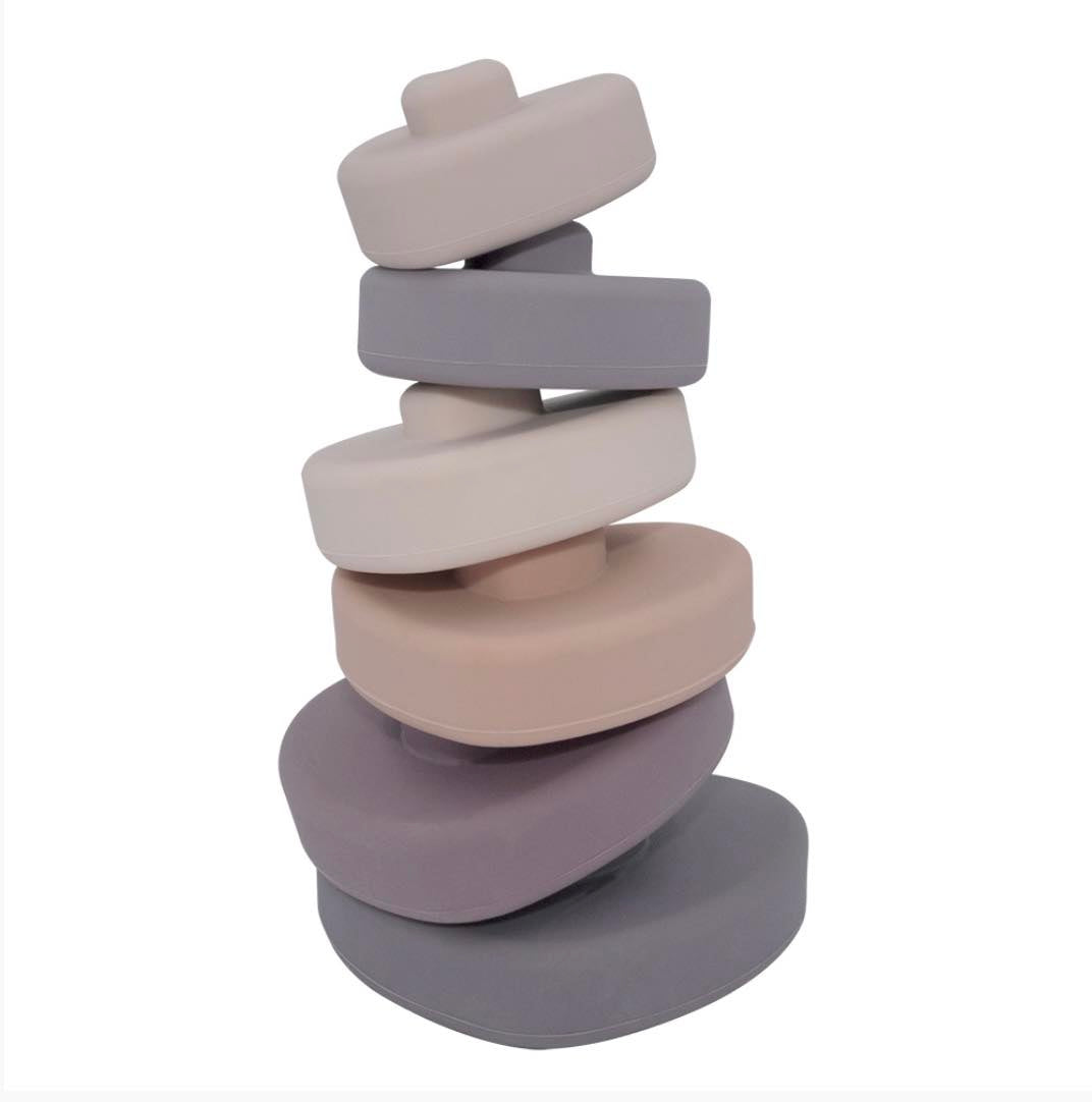 Stackable tower in BPA Free food grade silicone Heart shape